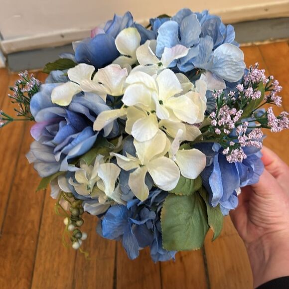 Blue and Orange Faux Floral Accents - Picture 3 of 6